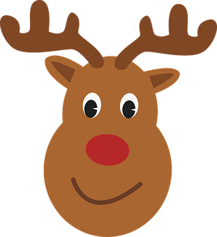 Cartoon Reindeer Face Graphic