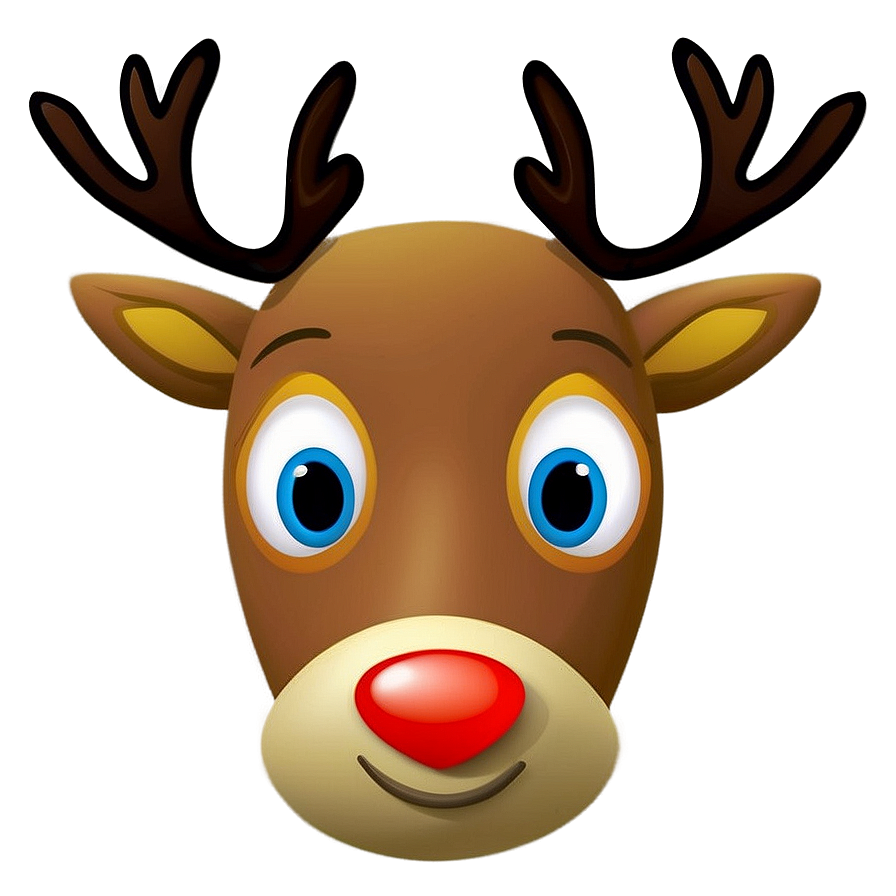 Cartoon Reindeer Face Png Kuw