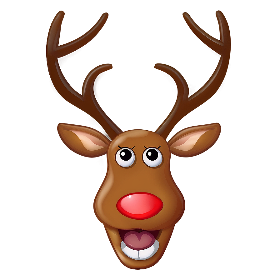 Cartoon Reindeer Face Png Kxi48