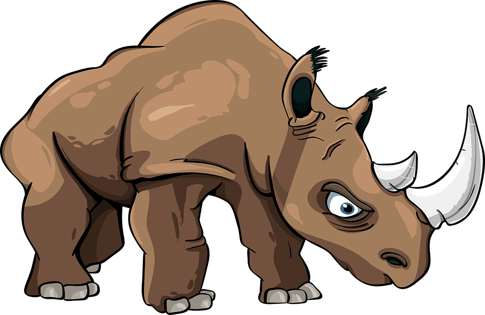 Cartoon Rhinoceros Illustration