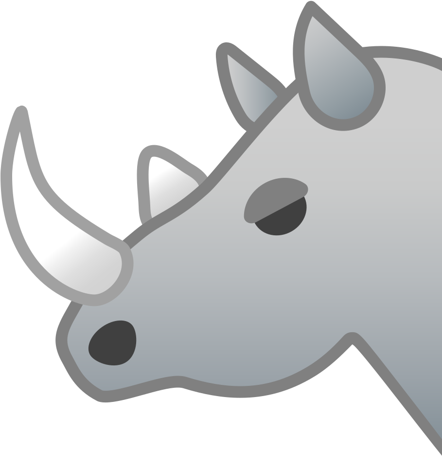 Cartoon Rhinoceros Profile