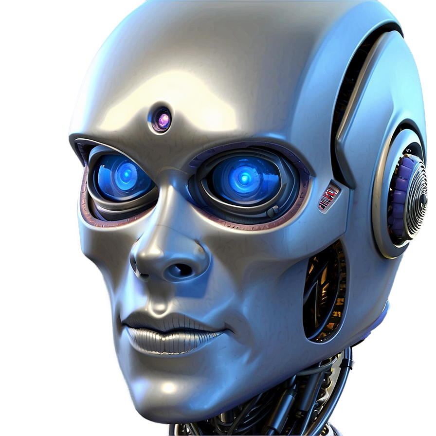 Cartoon Robot Head Png Pae