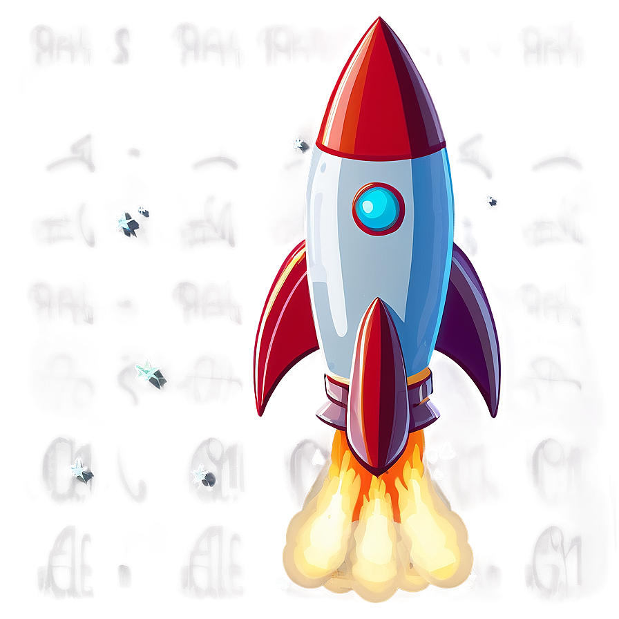 Cartoon Rocket Fire Png Lch30