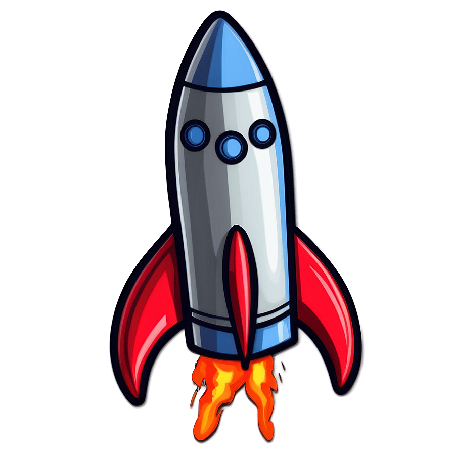 Cartoon Rocket Sticker Png Dyx78