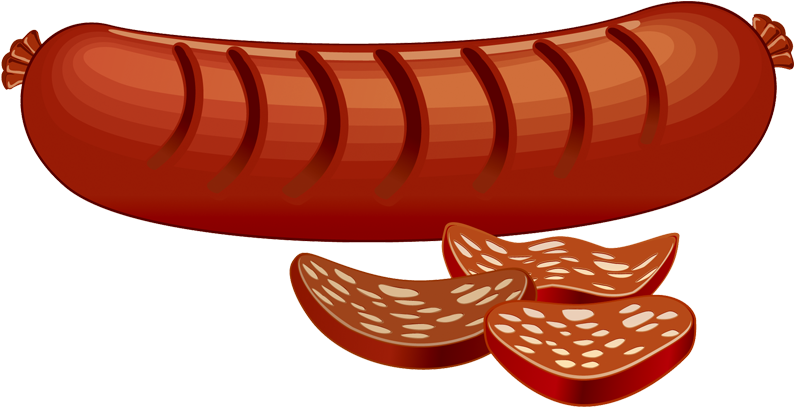 Cartoon Sausageand Slices