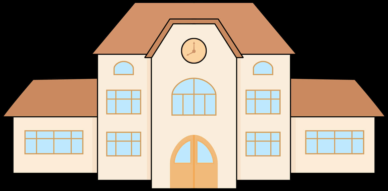 Cartoon School Building