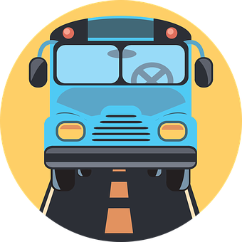 Cartoon School Bus Icon