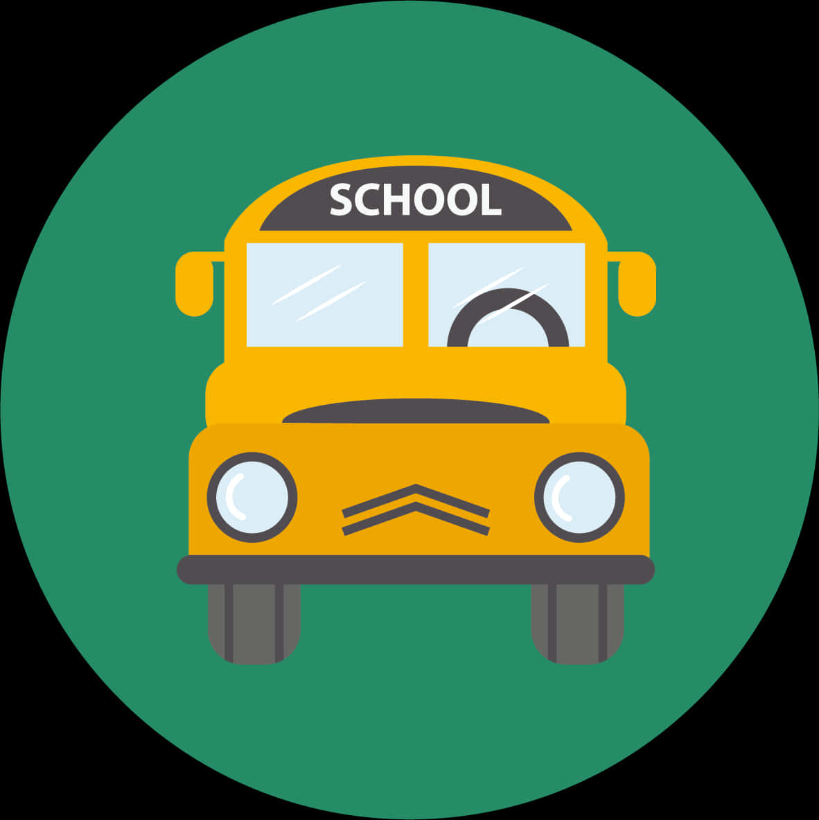 Cartoon School Bus Icon