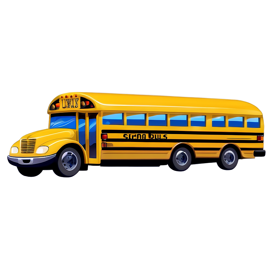 Cartoon School Bus Illustration Png 05242024