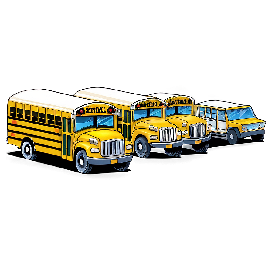 Cartoon School Bus Illustration Png 49