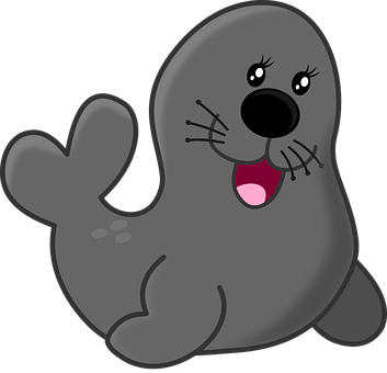 Cartoon Seal Happy Expression