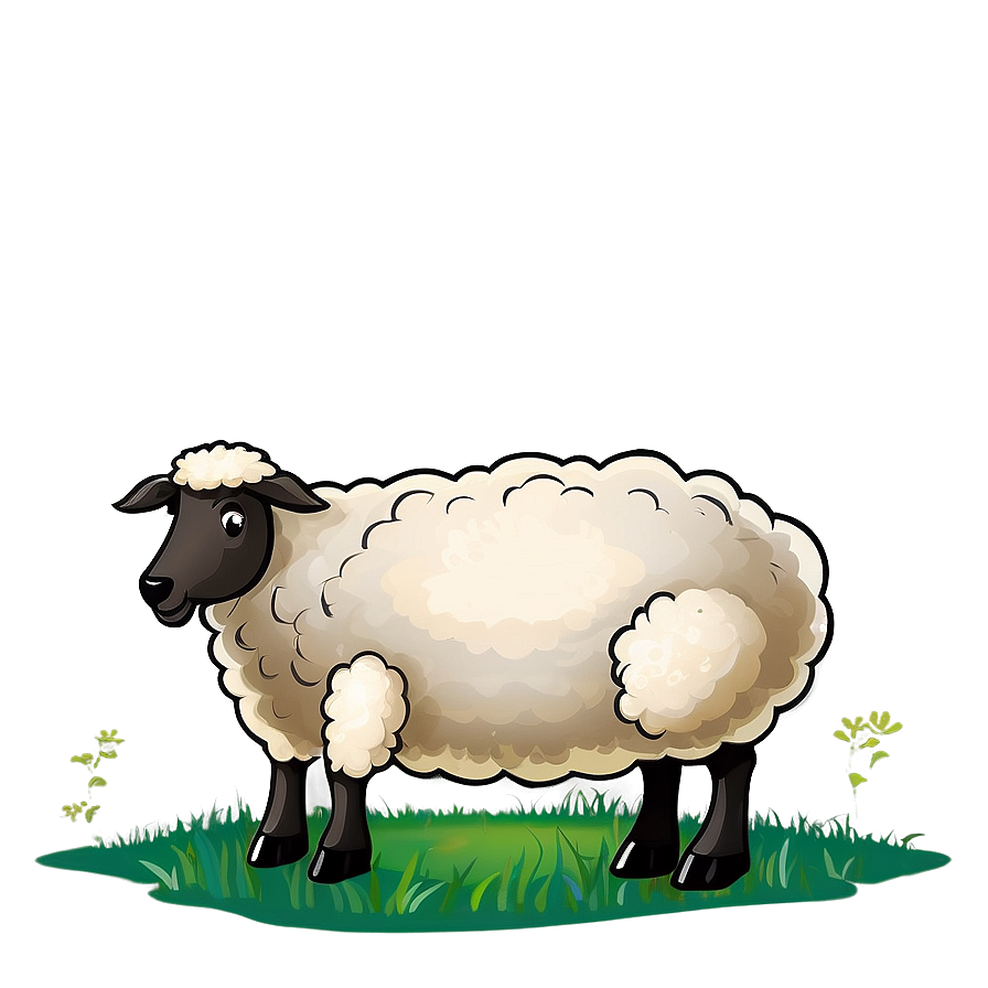 Cartoon Sheep Grazing Png 23