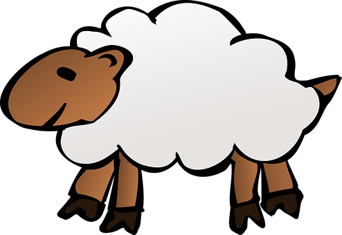 Cartoon Sheep Vector Illustration