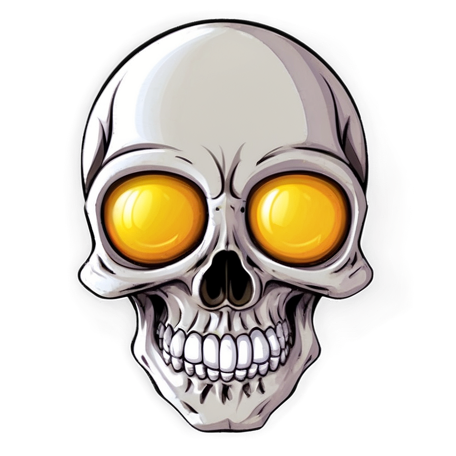 Cartoon Skull Face Character Png 17