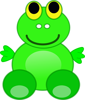 Cartoon Smiling Frog Graphic