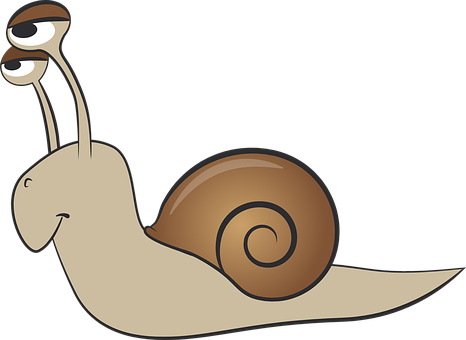 Cartoon Smiling Snail