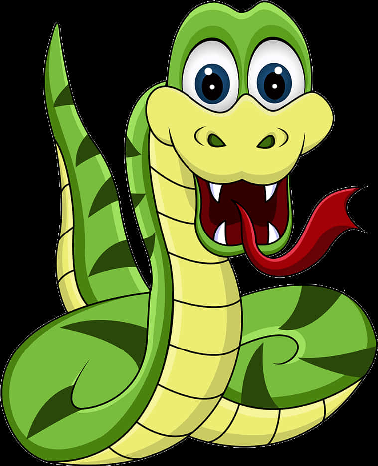 Cartoon Smiling Snake