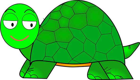 Cartoon Smiling Turtle