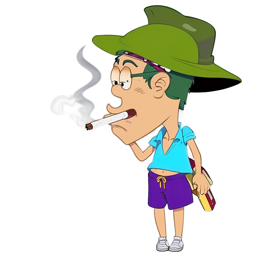 Cartoon Smoking Character Png Idu57