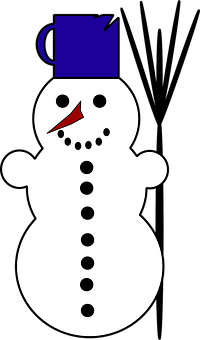 Cartoon Snowmanwith Top Hat