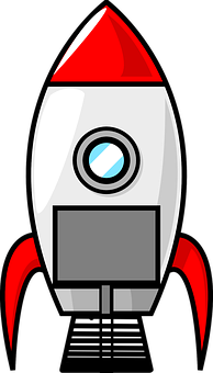 Cartoon Space Rocket Vector