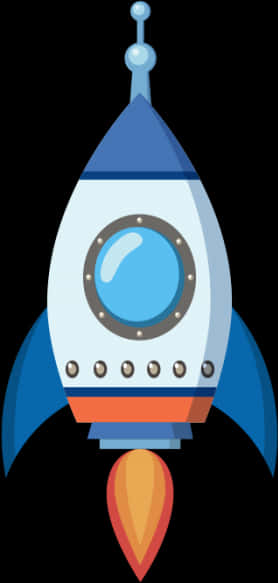 Cartoon Space Rocket Vector