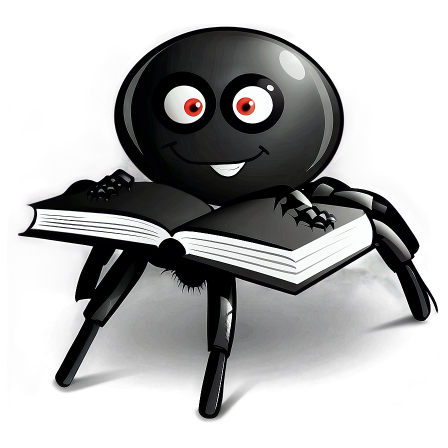 Cartoon Spider With Book Png Ggc