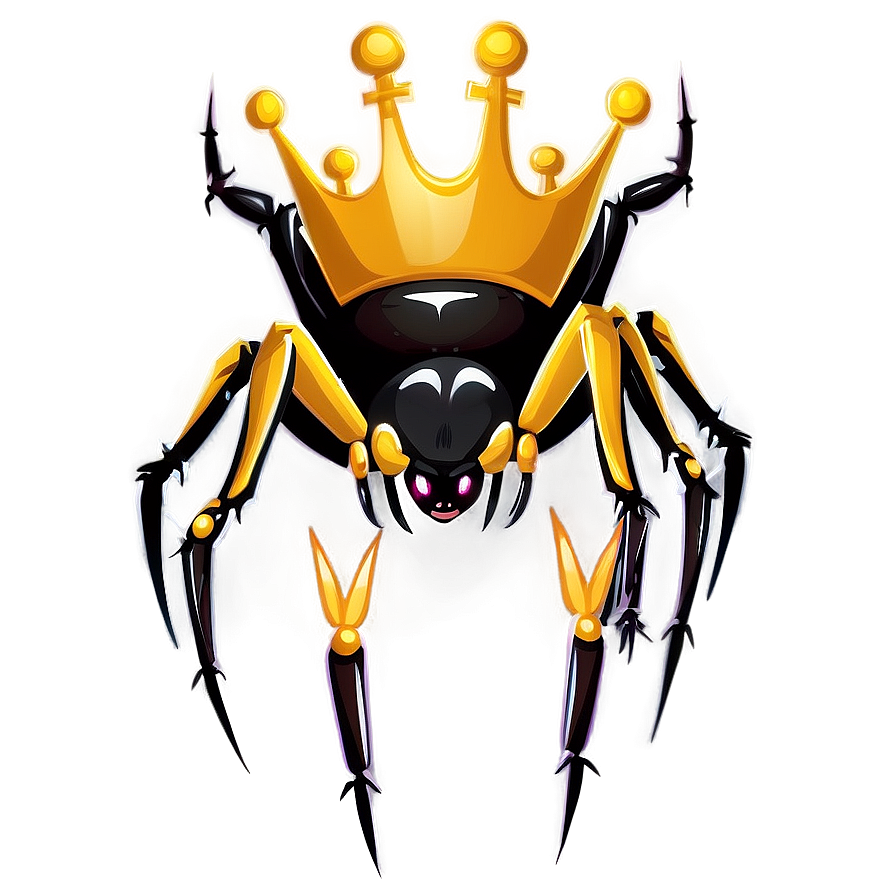 Cartoon Spider With Crown Png Ckt53