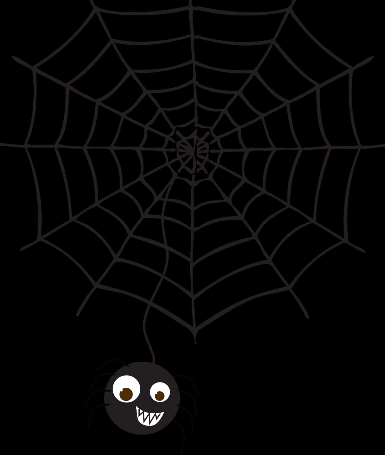 Cartoon Spiderand Web