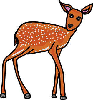 Cartoon Spotted Deer Illustration