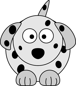 Cartoon Spotted Dog Graphic