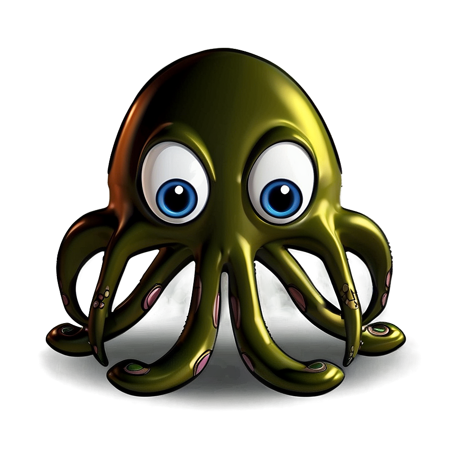 Cartoon Squid Character Png Gye89