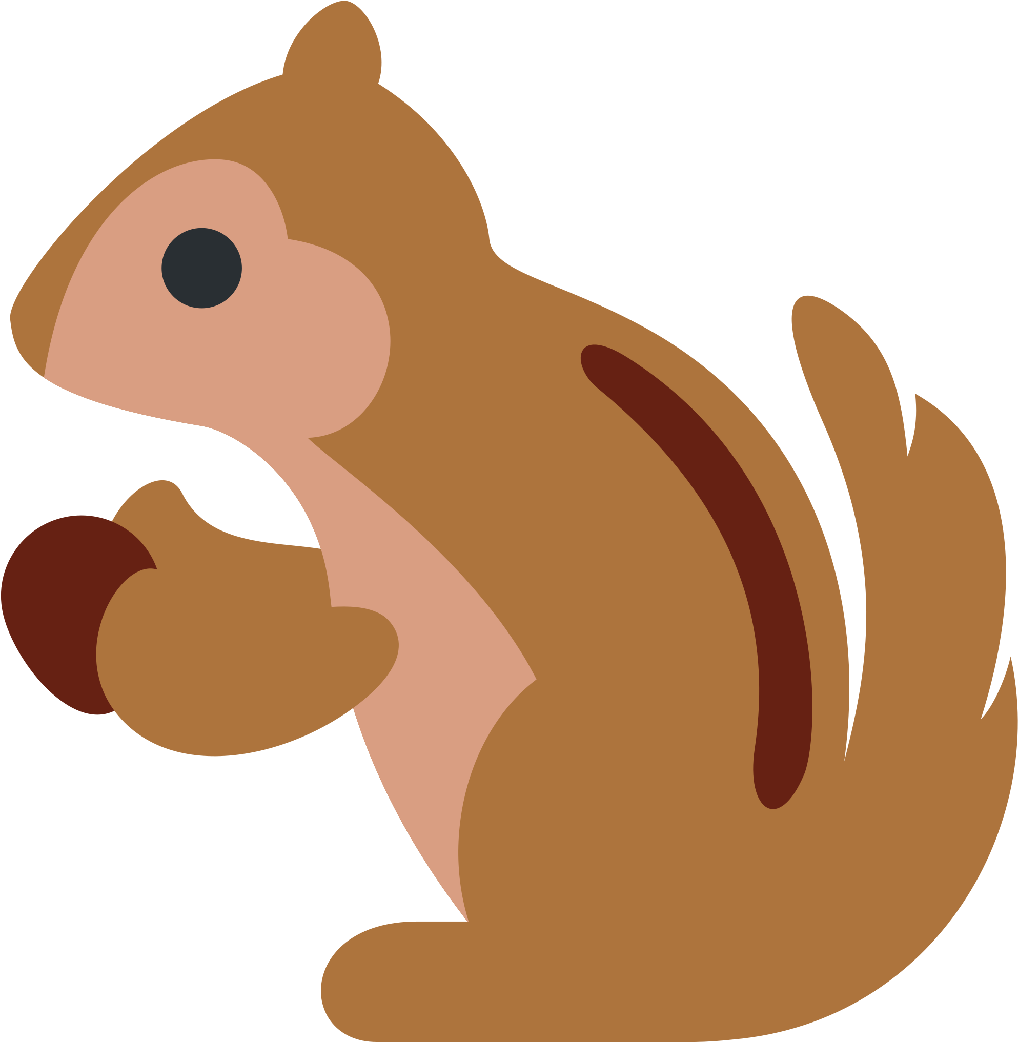 Cartoon Squirrel Holding Acorn