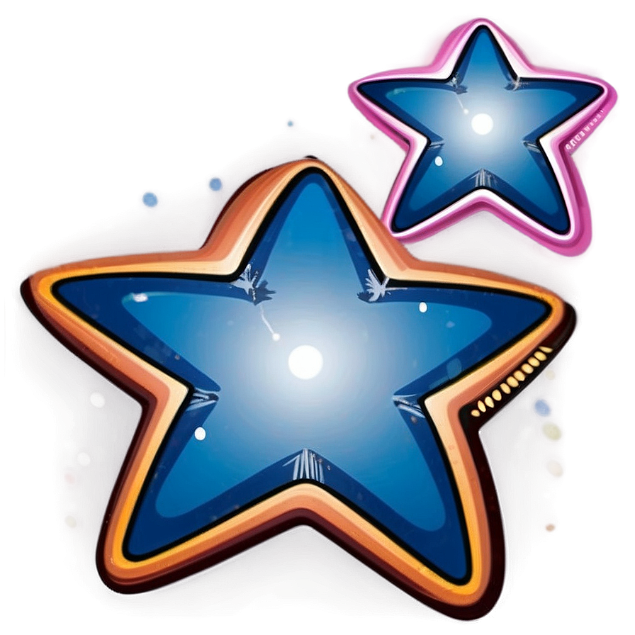 Cartoon Star Print Png 06132024