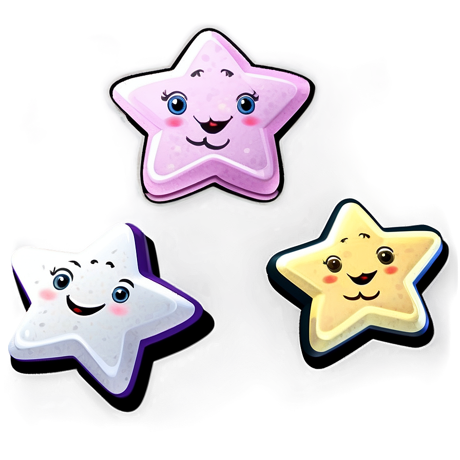 Cartoon Star Stickers Png 96