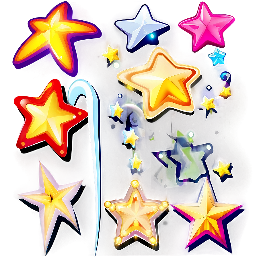 Cartoon Stars Transparent Png Vmu12