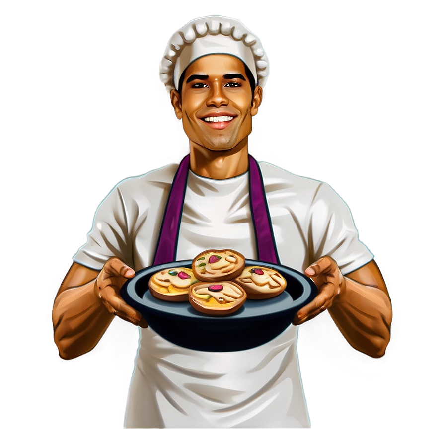 Cartoon Style Baker Png 06292024