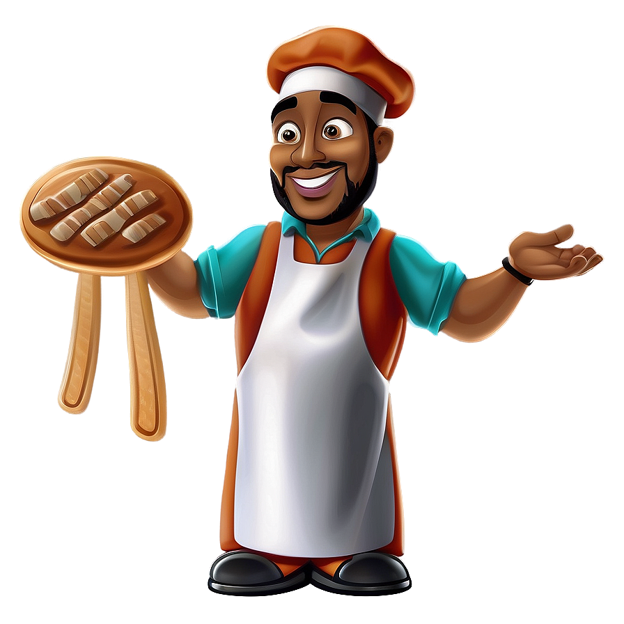 Cartoon Style Baker Png Eqq