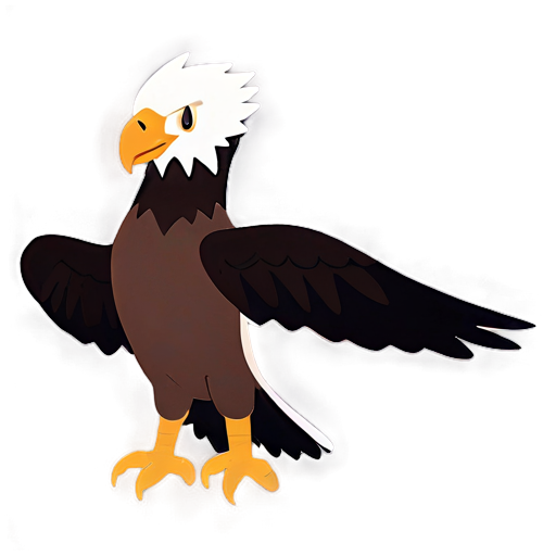 Cartoon Style Cute Eagle Png C