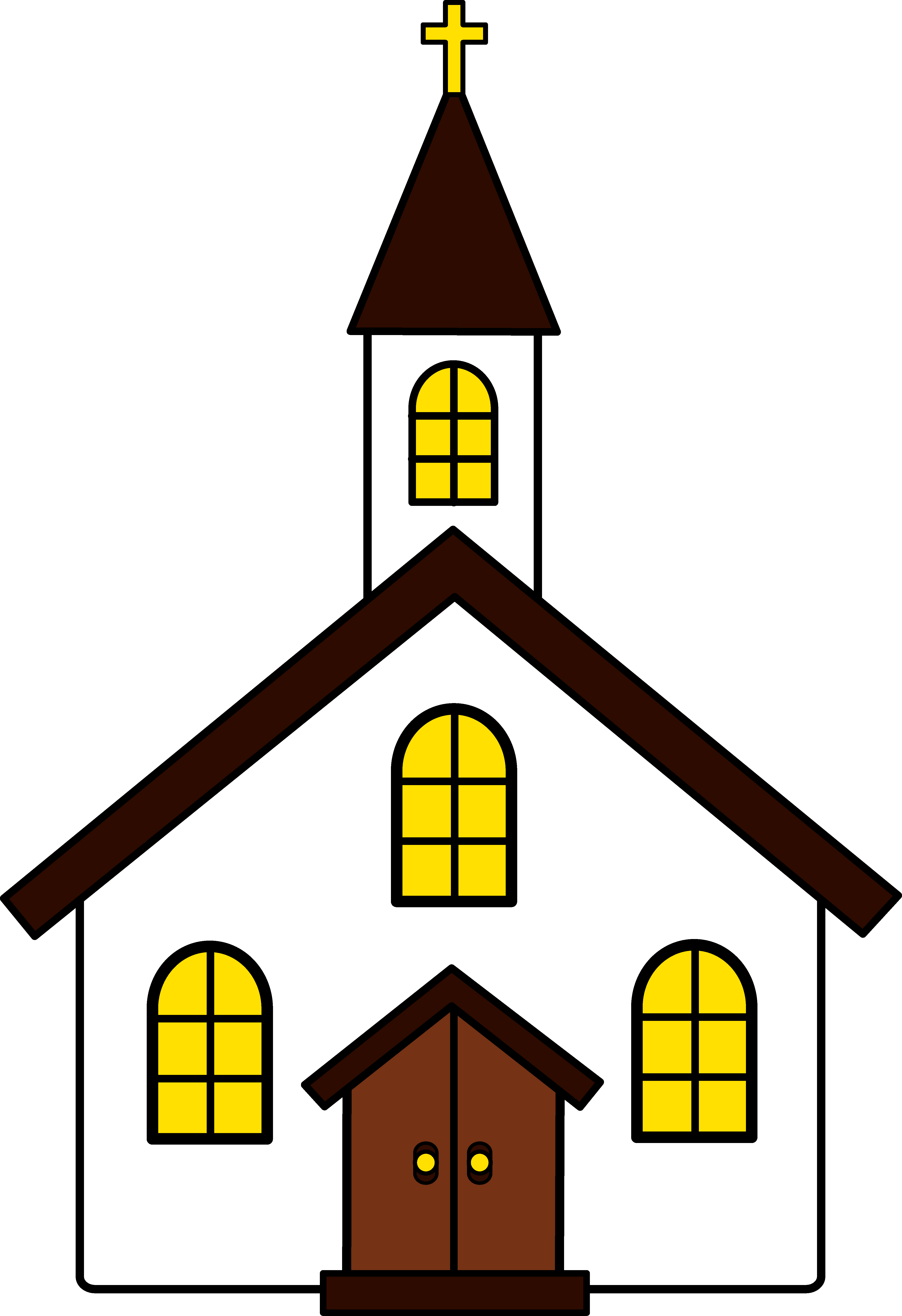 Cartoon Style Simple Church Clipart