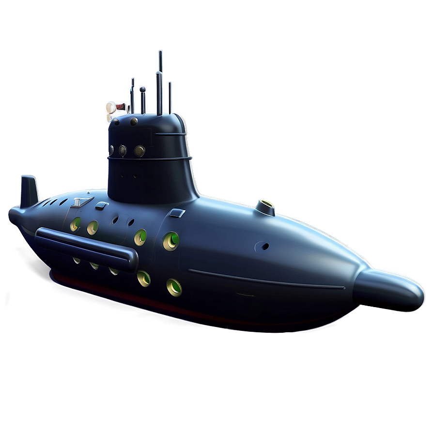 Cartoon Submarine Graphic Png 05252024