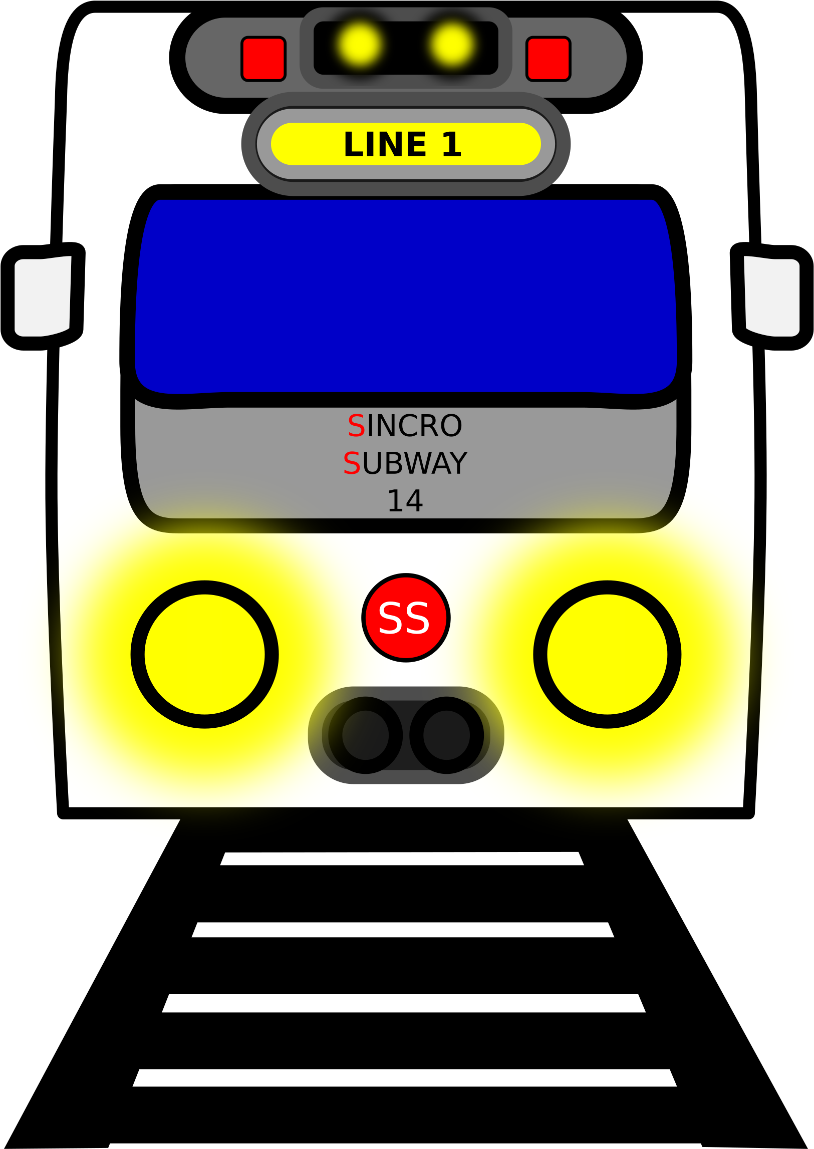 Cartoon Subway Train Front View