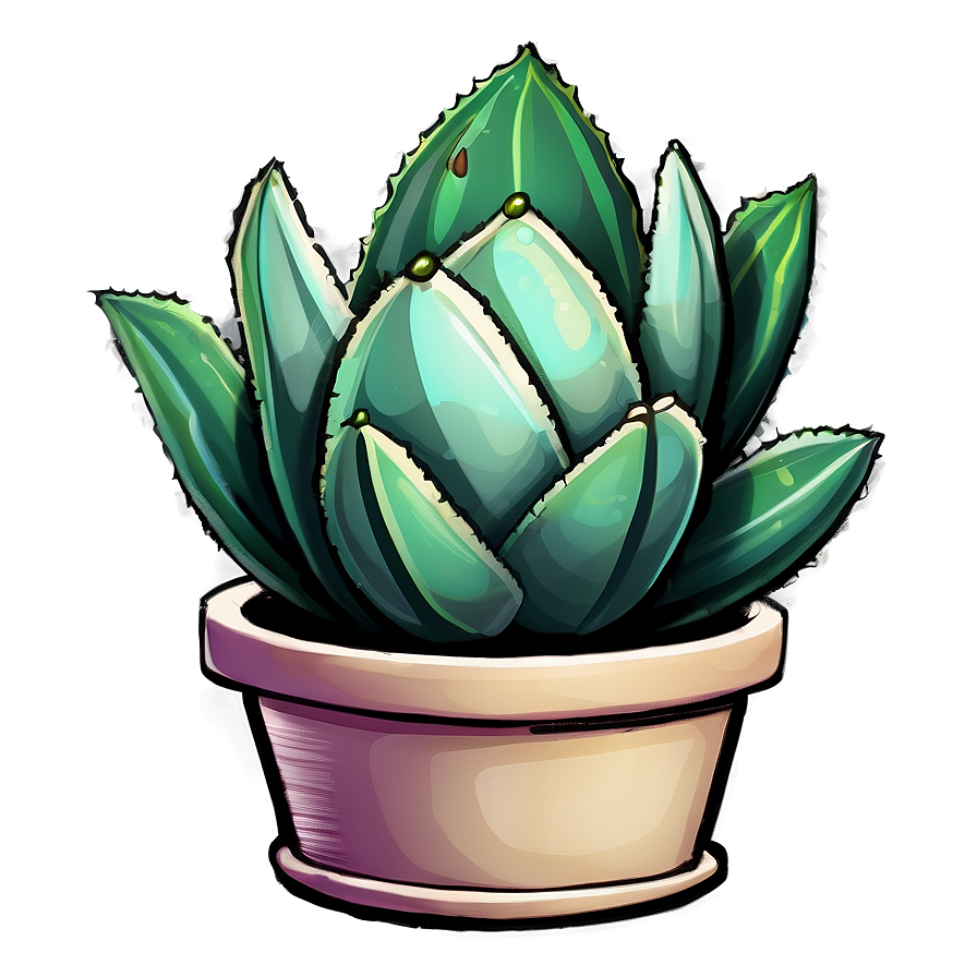 Cartoon Succulent Png Air