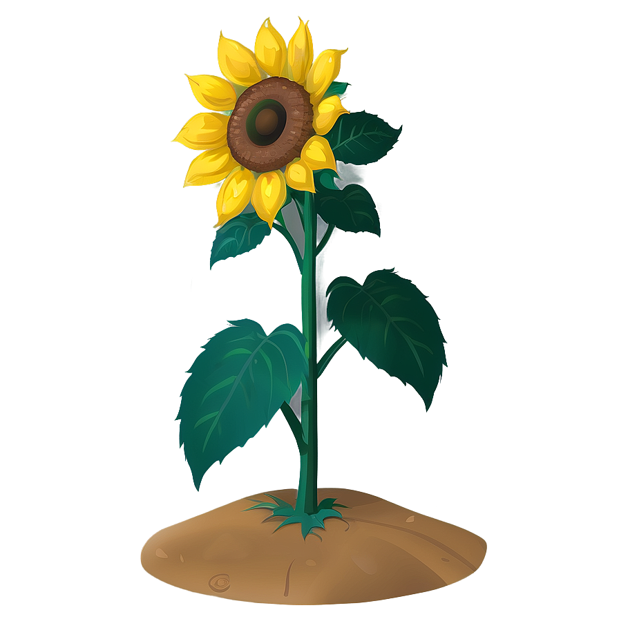 Cartoon Sunflower Character Png Bck68