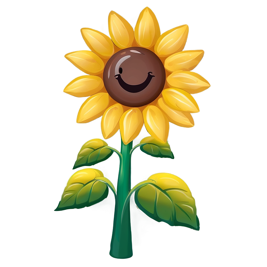 Cartoon Sunflower Character Png Lqg75