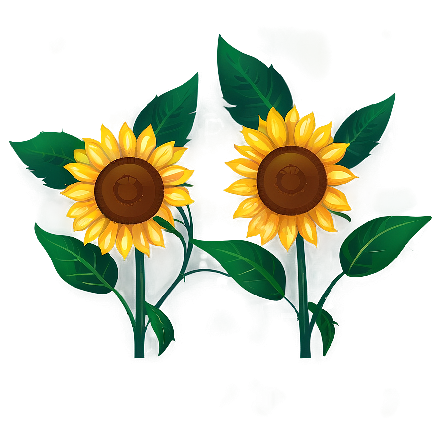 Cartoon Sunflower Transparent Png 1