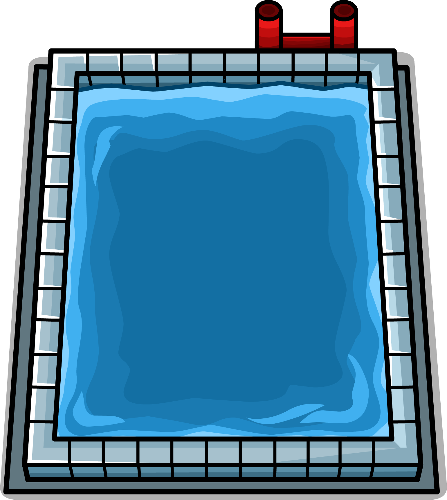 Cartoon Swimming Pool Top View