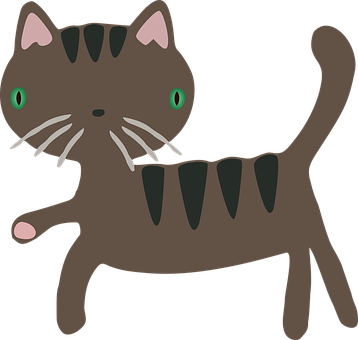 Cartoon Tabby Cat Illustration