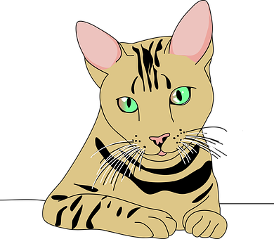 Cartoon Tabby Cat Illustration