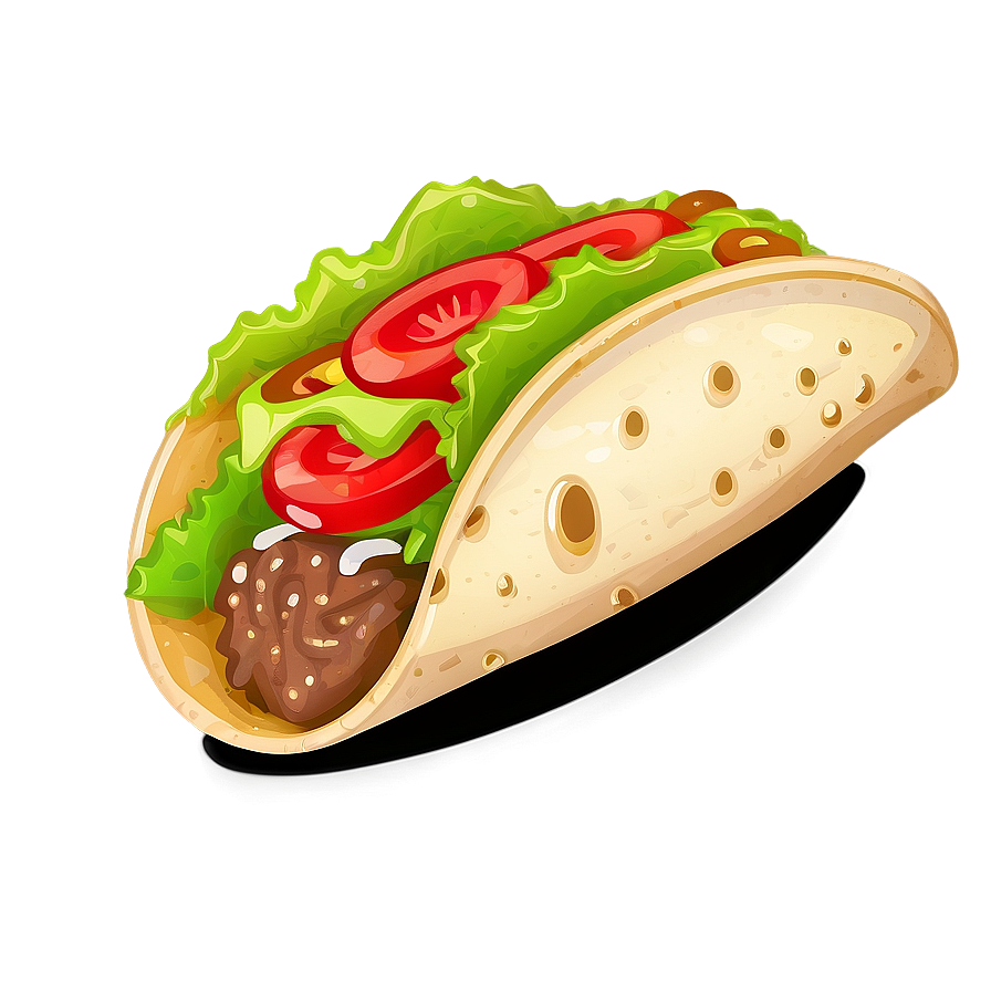 Cartoon Taco Clipart Png 06262024